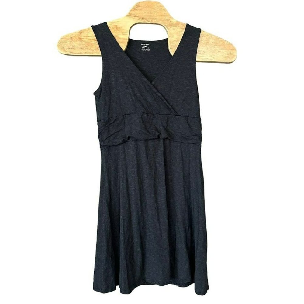 Horny Toad Black Space Dye V-Neck Tank Dress Womens‎ M